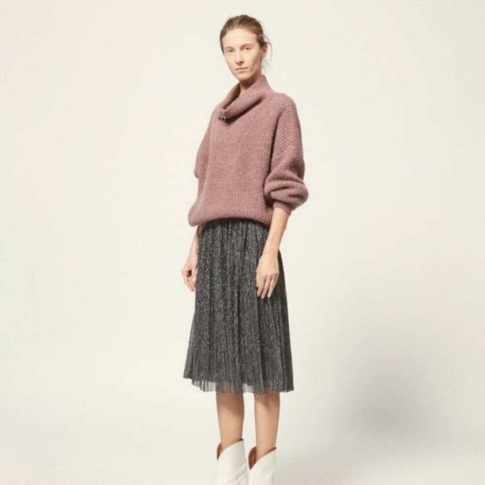 💕ISABEL MARANT ETOILE💕 Beatrice Skirt ~ Gun Metal EU 36 NWT - Picture 2 of 16
